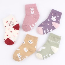 유아 아동 여아 토끼무늬 양말 5켤레세트(토토)